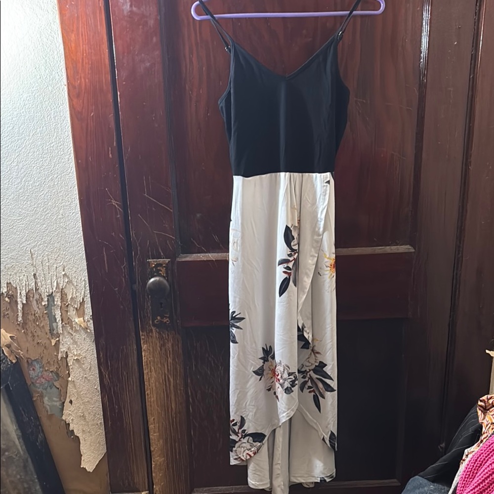 Black and White Floral Dress